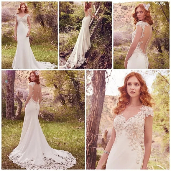 The magnificent Maggie Sottero Odette wedding dress SZ 12 - Picture 4 of 15